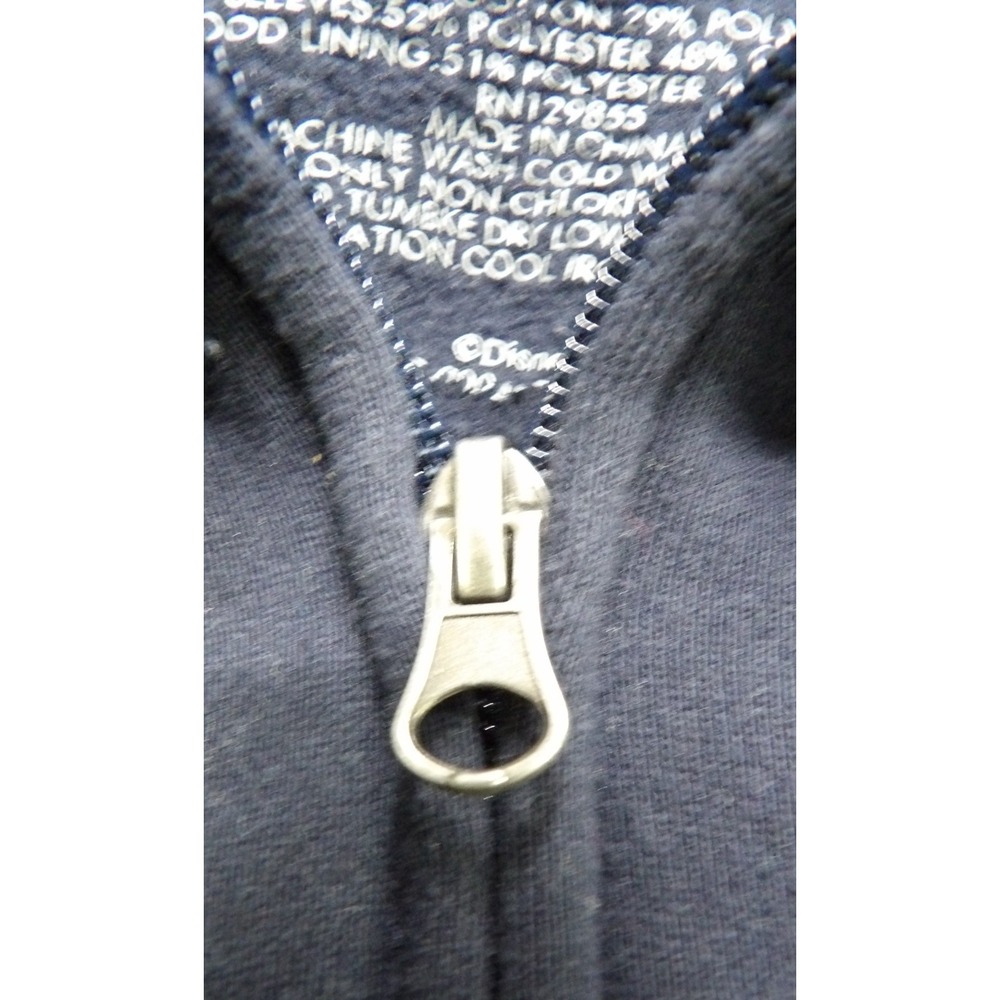 Disney Epcot United Kingdom Mickey Hoodie Jacket Men XL Blue Full Zip Logo Parks - Picture 9 of 16
